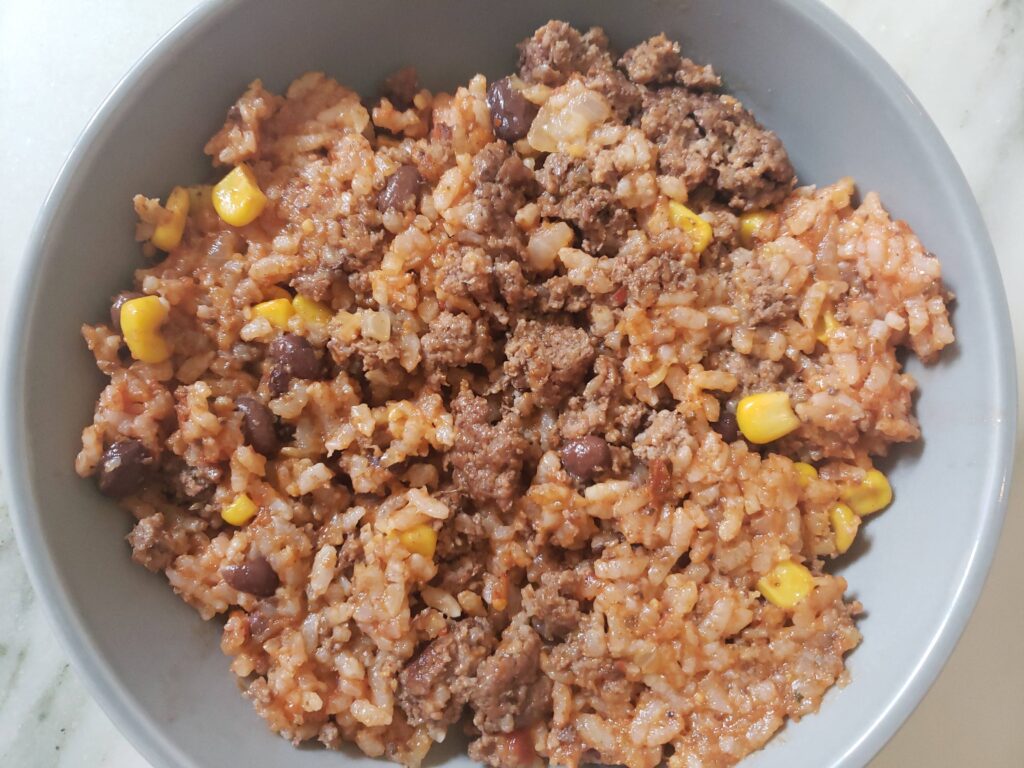 Ground-Beef-and-Rice-from-Costco