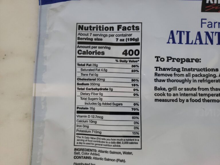 Kirkland-Signature-Frozen-Salmon-Nutritional-Information