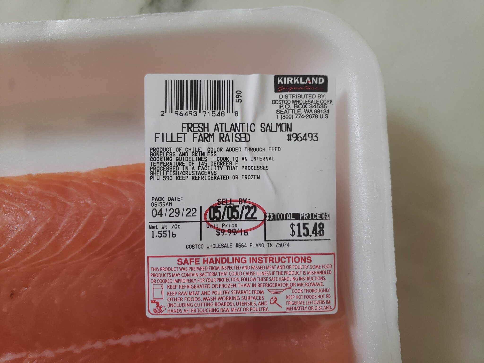 how much is salmon at costco
