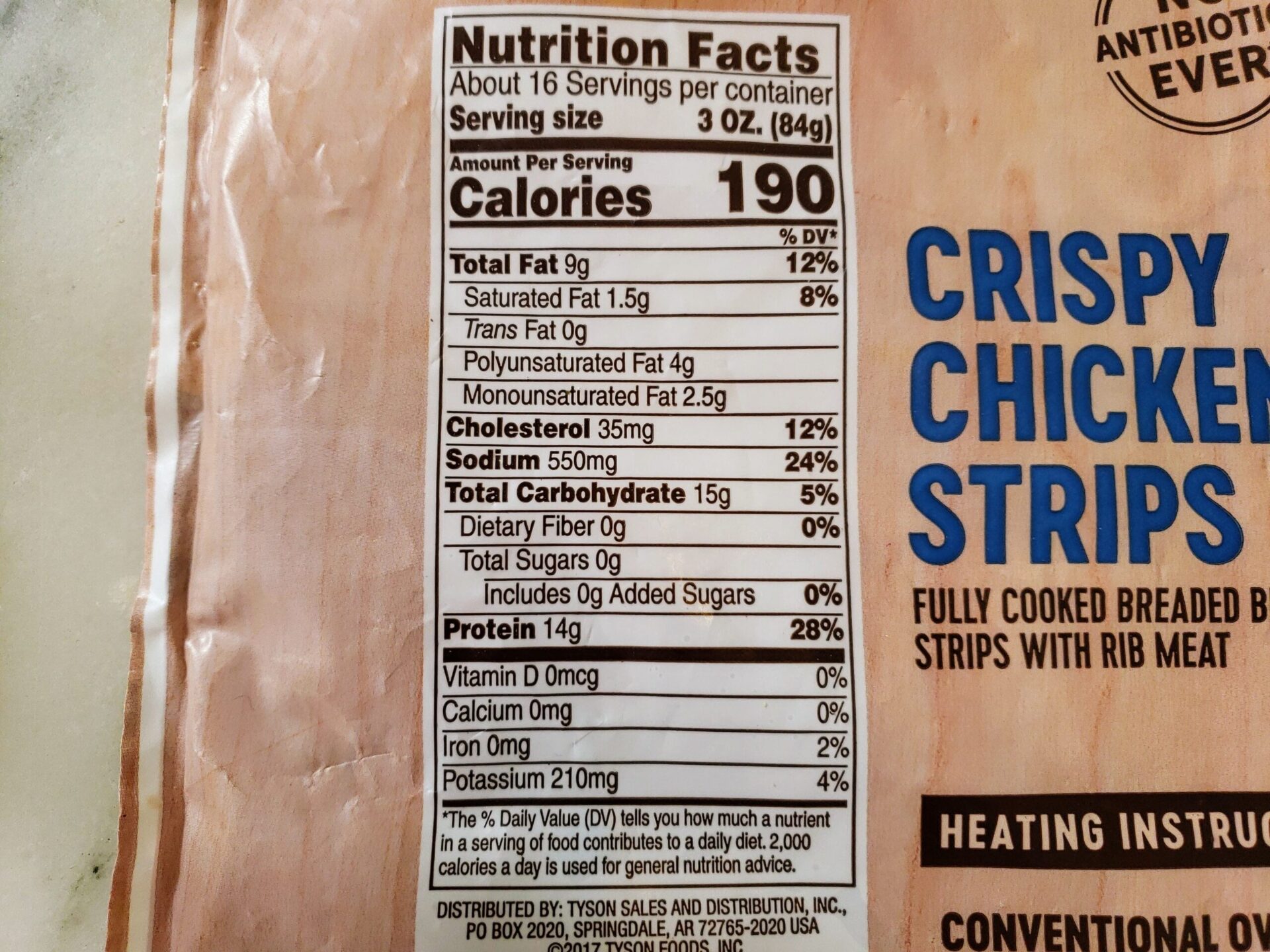 Costco-Tyson-Chicken-Strip-Nutrition