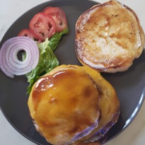 Double-Turkey-Burger-with-BBQ-Sauce