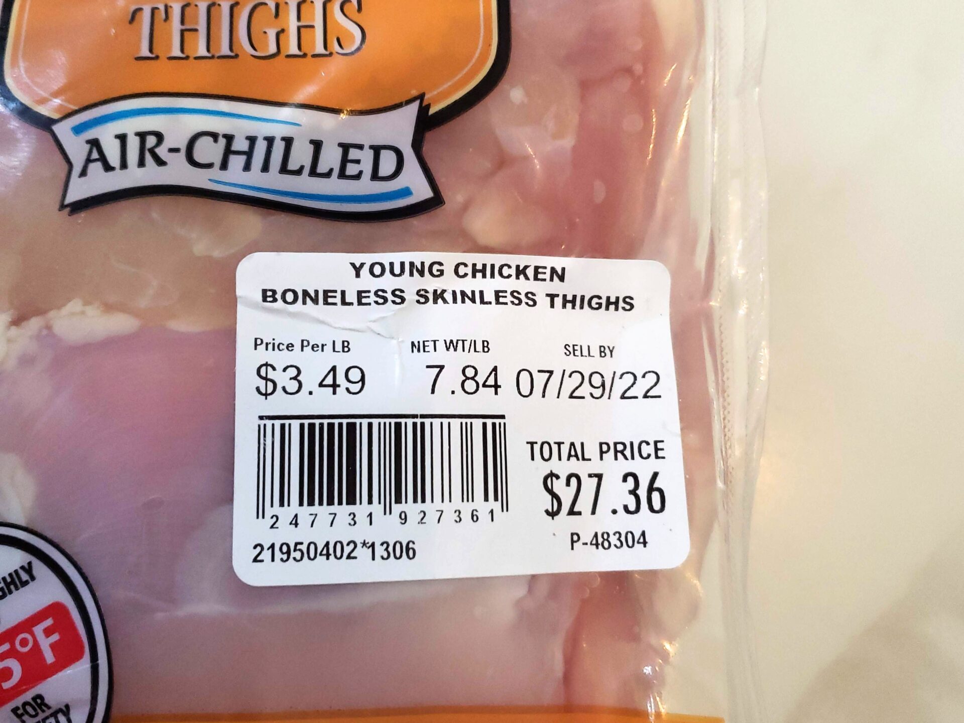 Kirkland Signature Organic Chicken Party Wings, 7 lb avg wt