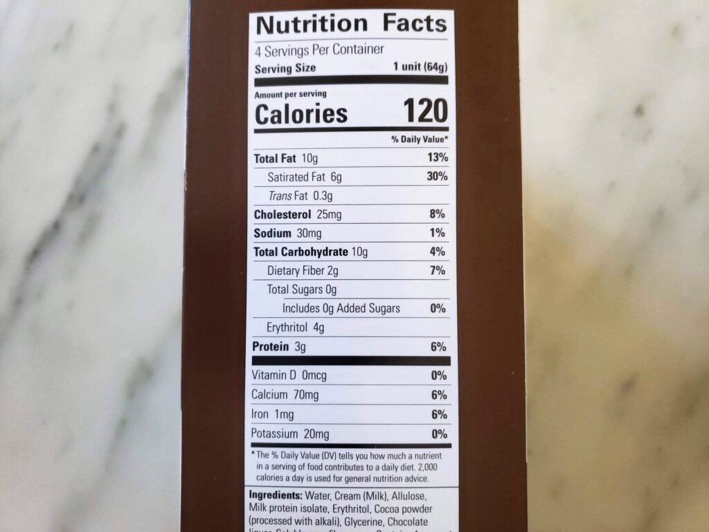 Costco-Keto-Kup-Chocolate-Nutritional-Information