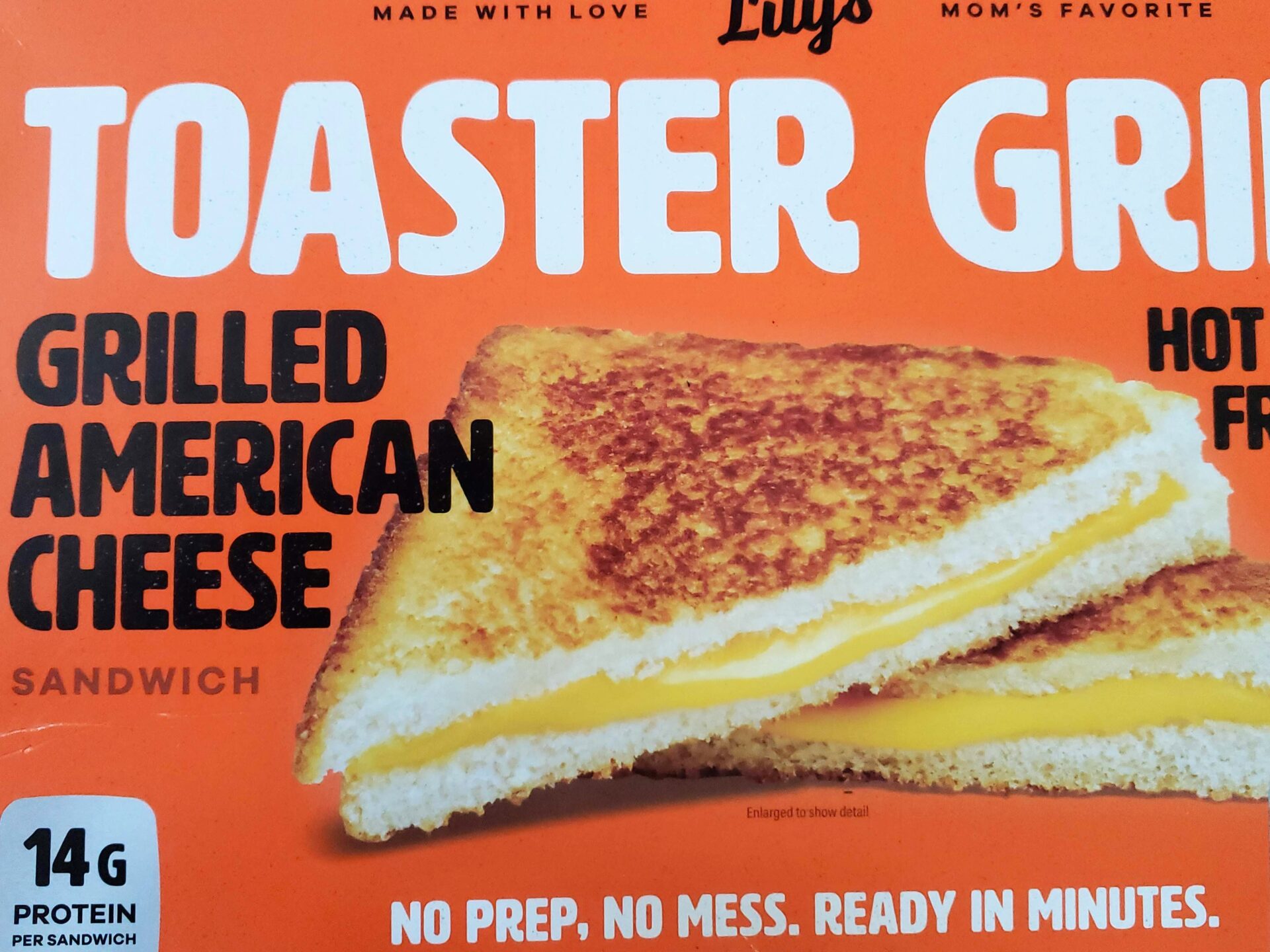 Lily's Toaster Grills Grilled American Cheese Sandwich, 2 count, 6.8 oz