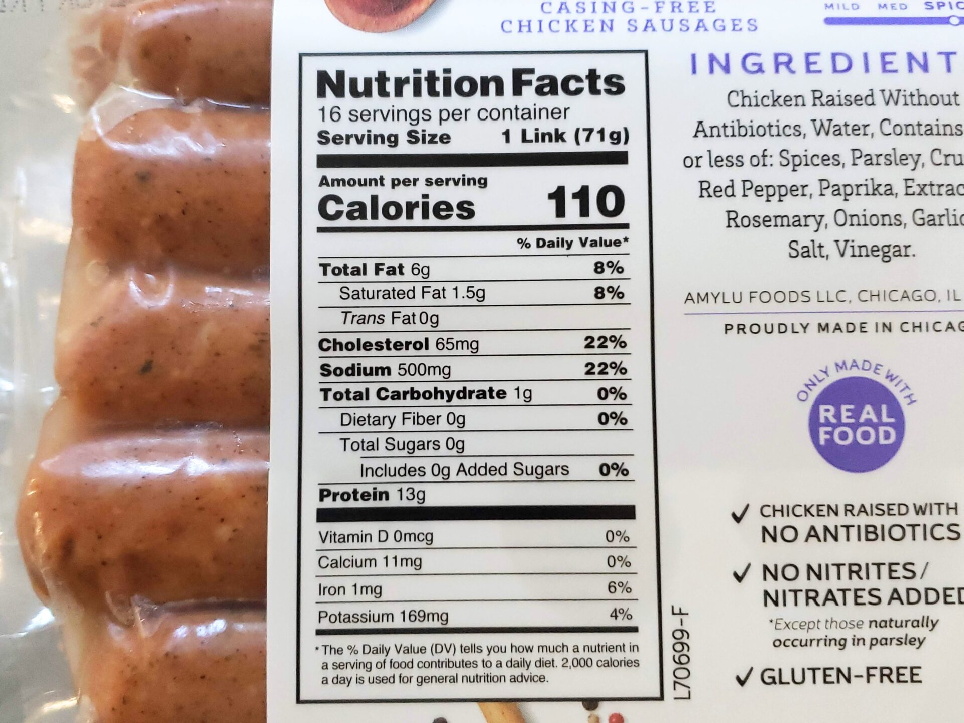 Costco Andouille Sausage (Made With Chicken) Super Healthy