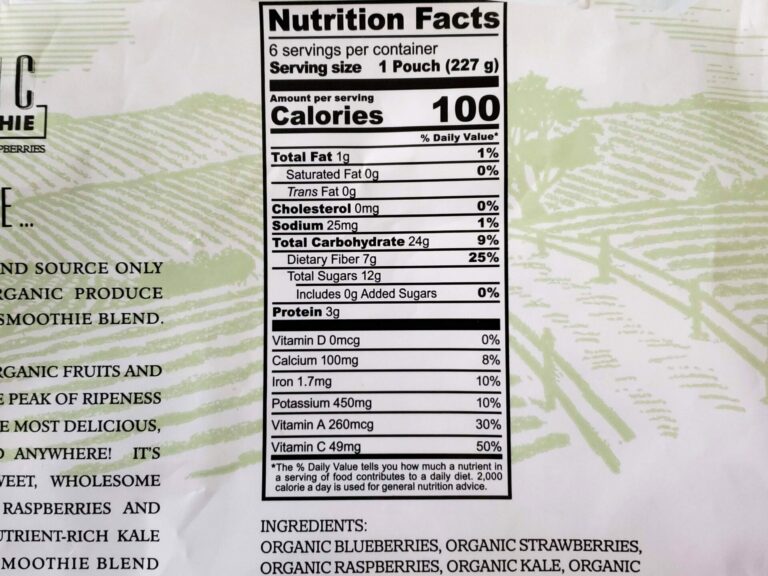 Costco-Smoothie-Packs-Nutritional-Label