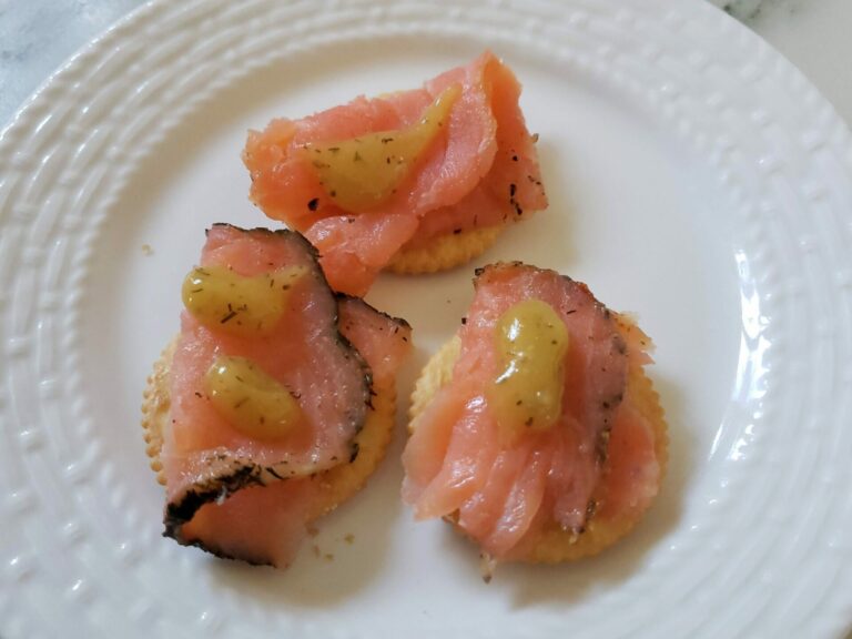 Smoked-Salmon-Slices-with-Honey-Mustard