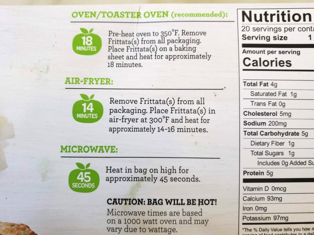 Costco-Frittatas-Cooking-Directions