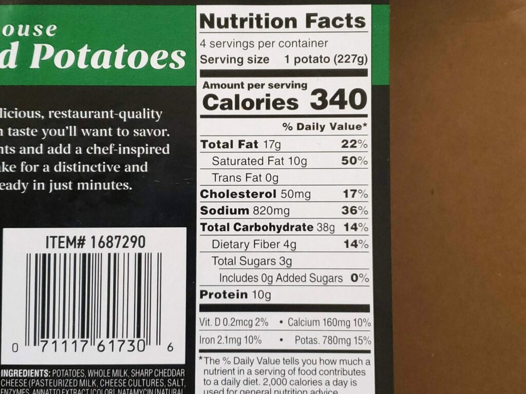 Costco-Twice-Baked-Potatoes-Nutrition