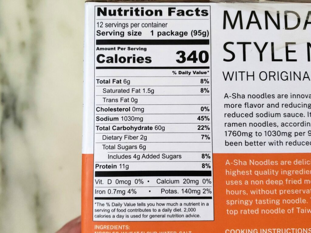 Costco-Mandarin-Noodles-Calories-and-Nutritional