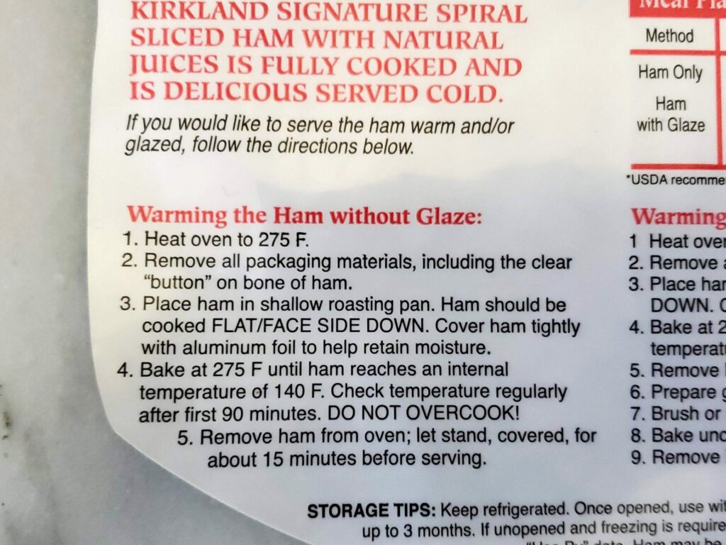 Costco-Spiral-Sliced-Ham-Cooking-Directions