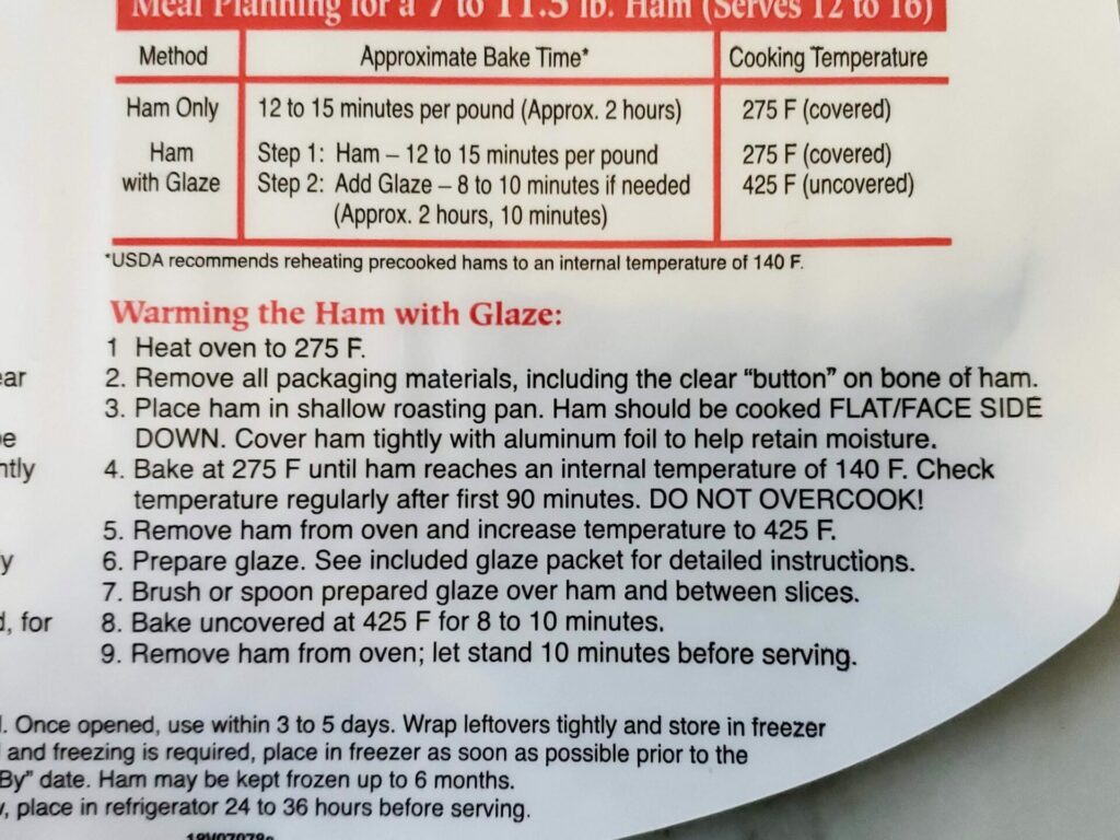 Costco-Spiral-Sliced-Ham-Heating-Instructions