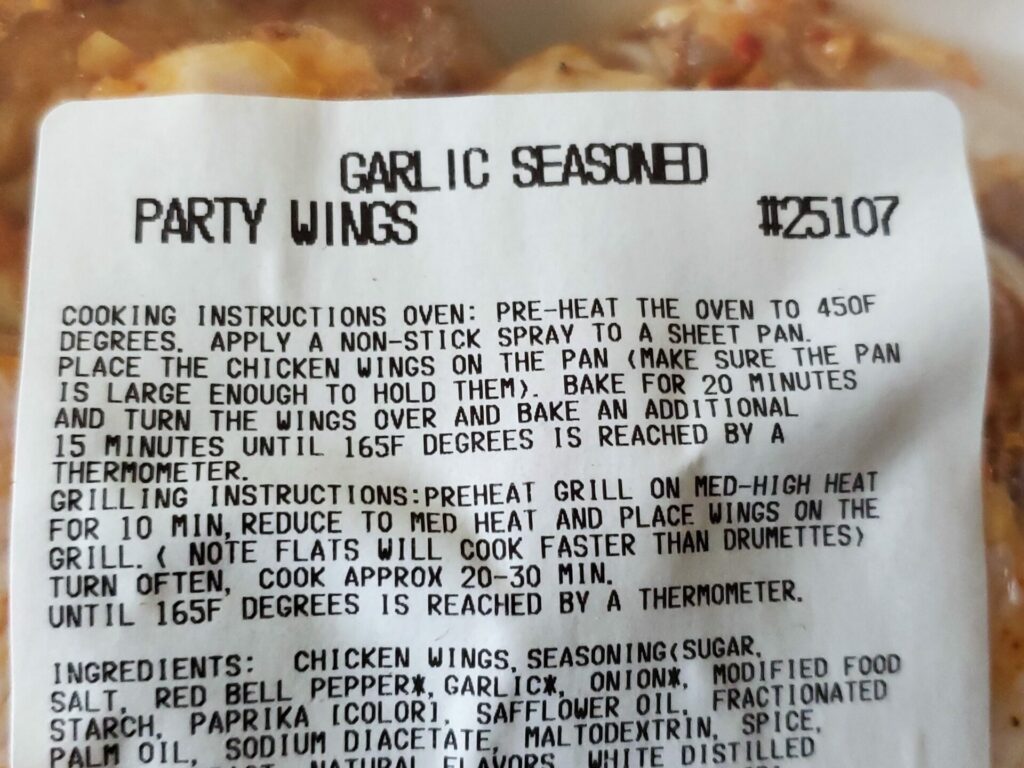 Costco Chicken Wings Cooking Instructions