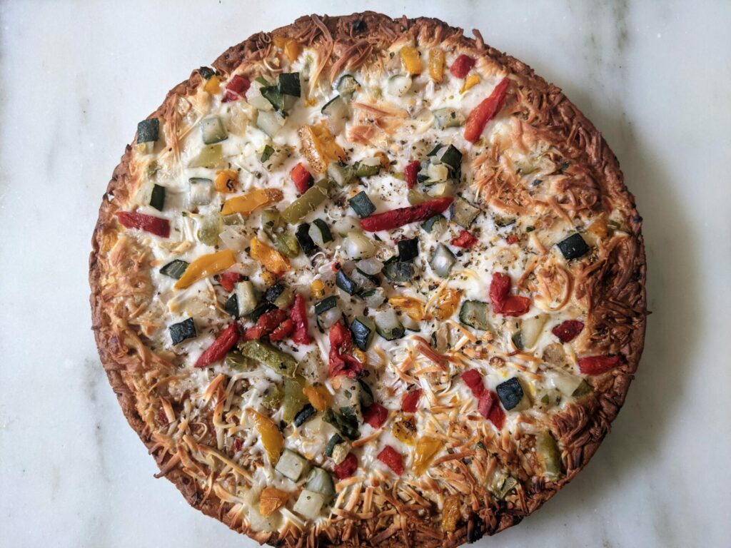 Costco Cauliflower Crust Roasted Vegetable Pizza