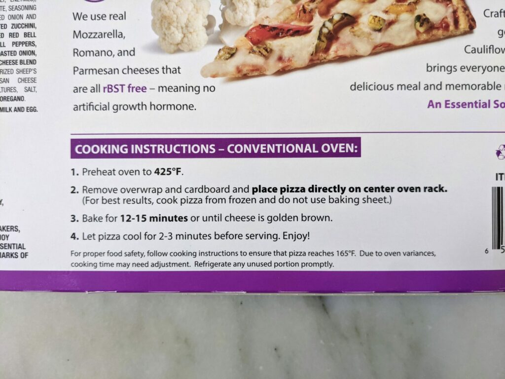 Costco Cauliflower Pizza How to Cook