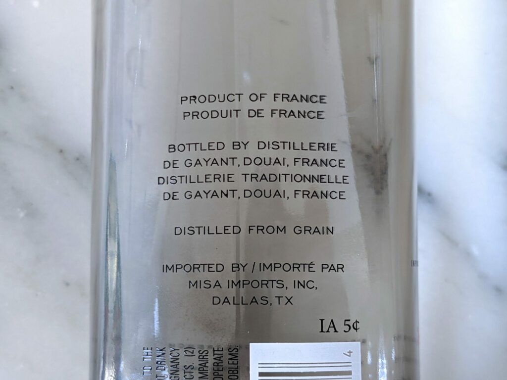 Costco French Vodka Product of Douai France