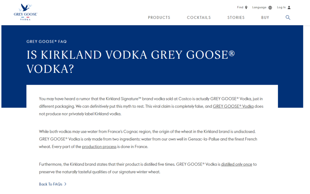 Is Grey Goose Vodka Costco Kirkland Signature