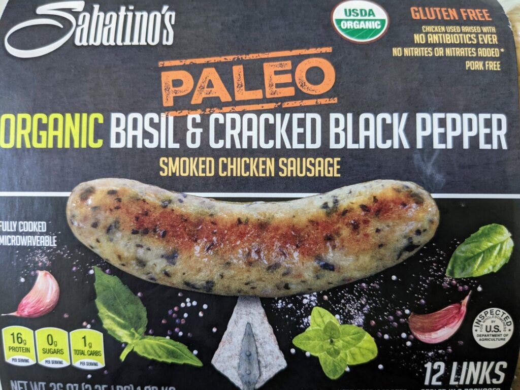 Basil and Pepper Chicken Sausage - Costco