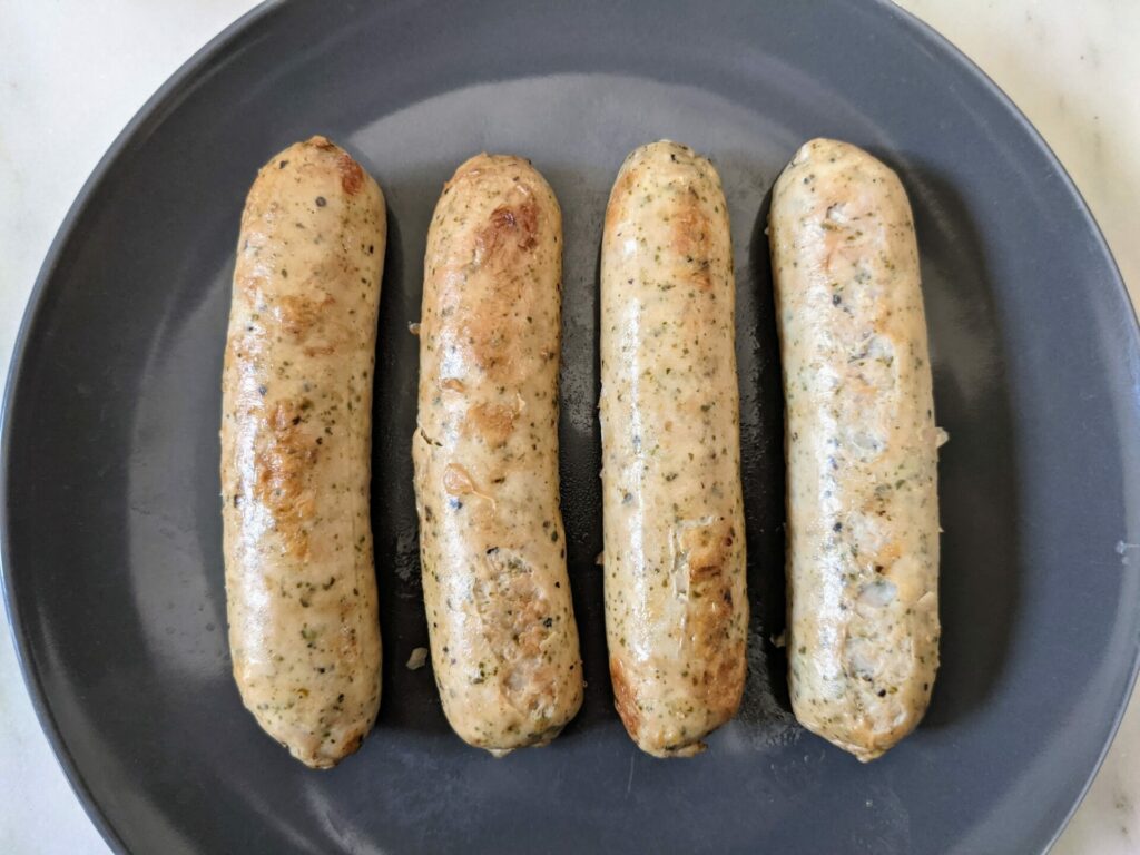 Cooked Organic Chicken Sausages