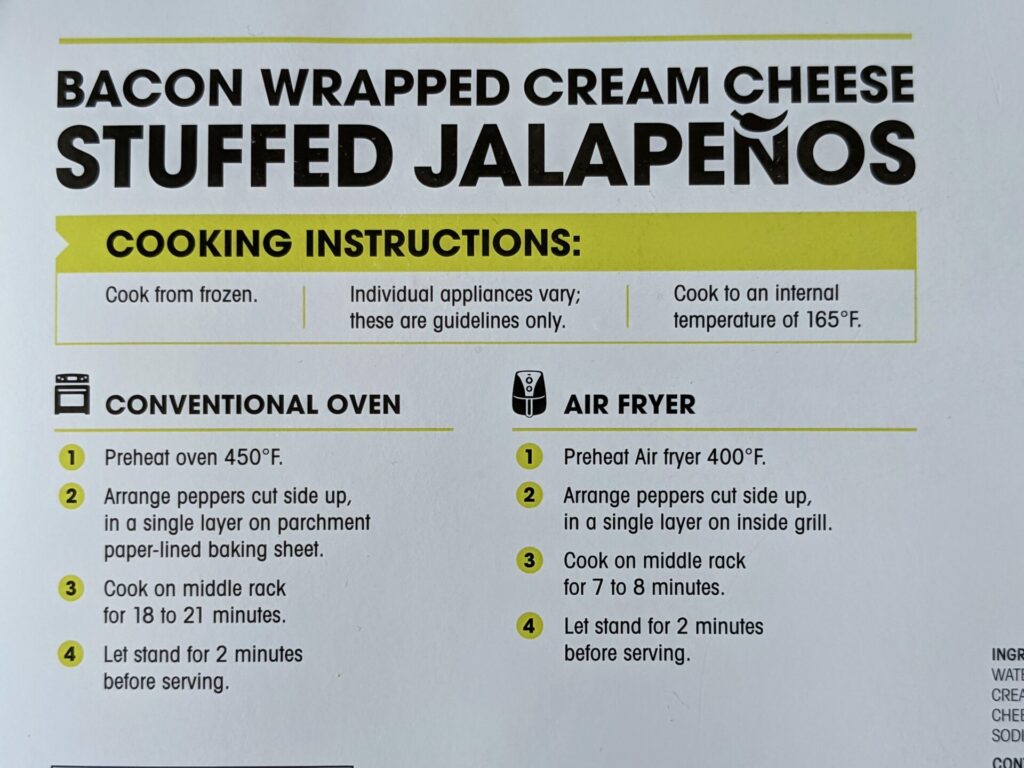 Costco Jalapeno Poppers Bacon Cooking Instructions