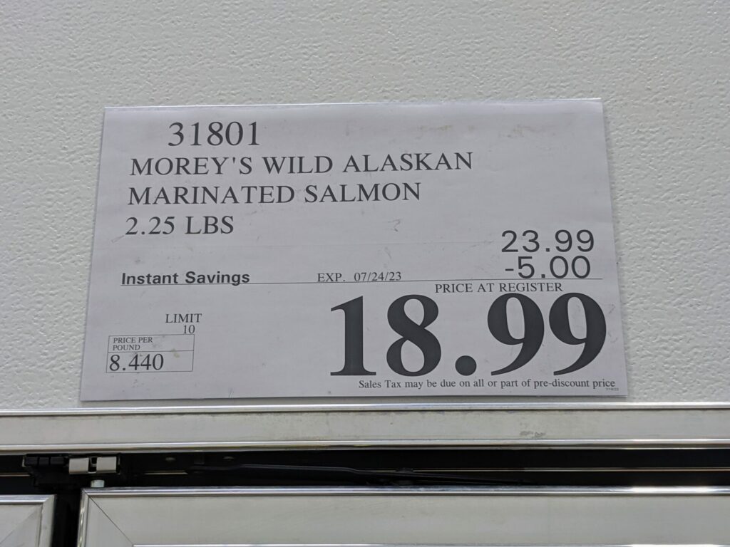 Costco Marinated Alaskan Salmon Price