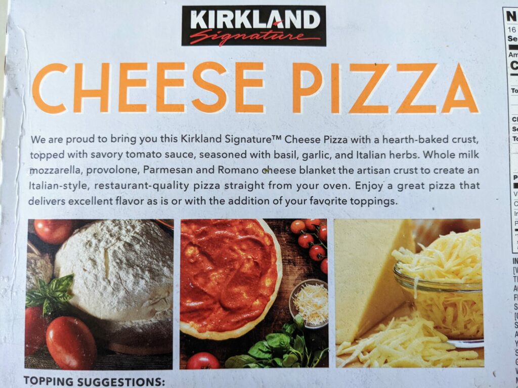 Costco's frozen cheese pizza