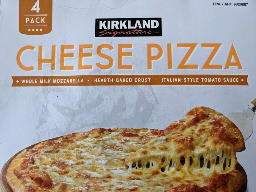Kirkland Signature Frozen Cheese Pizza