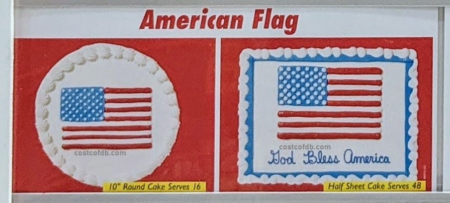 Costco American Flag Cake Design
