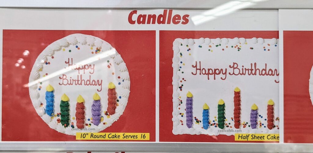 Costco Cake Candle Design - Birthday Cakes