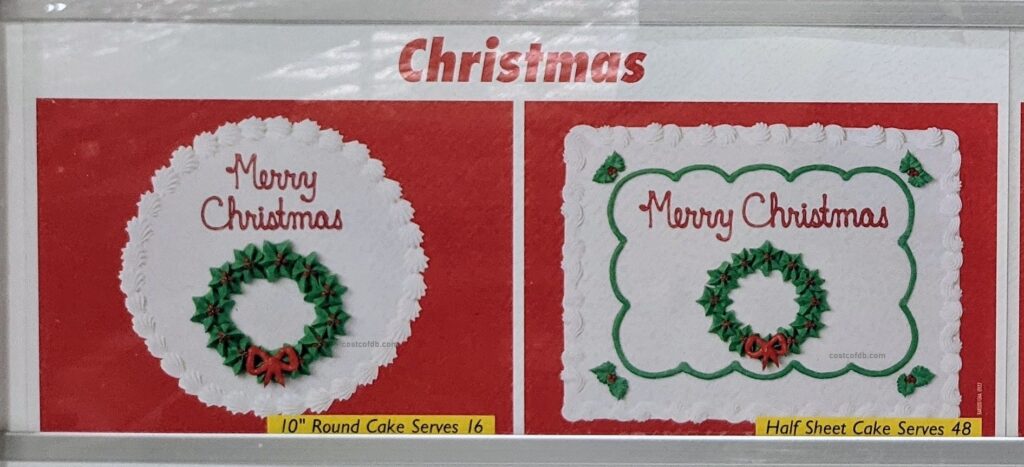 Costco Cake Design Christmas