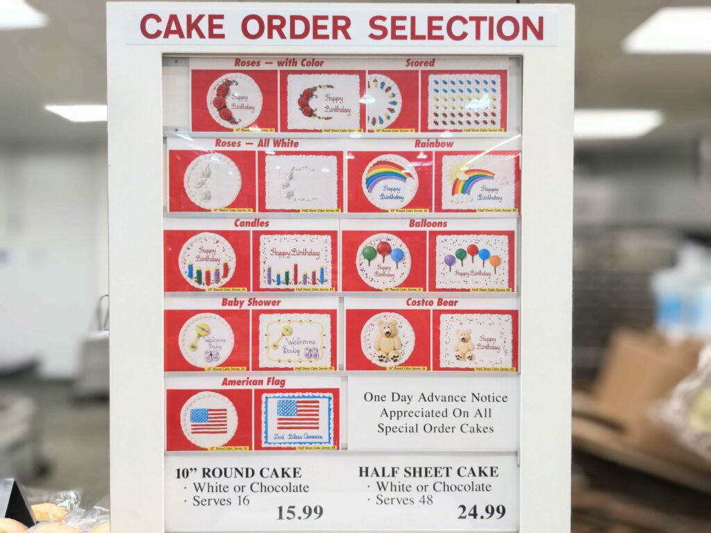 Costco Cake Order Sheet Cakes