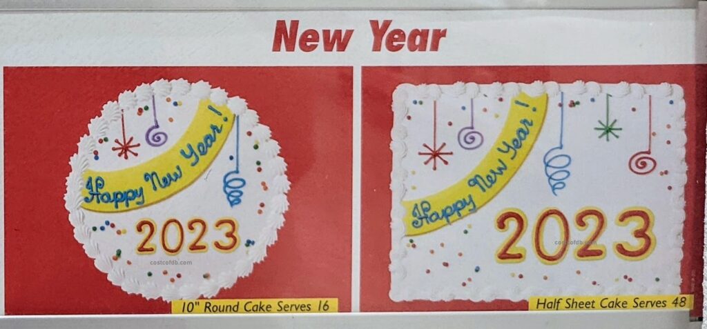 Costco Custom Cake Design New Years