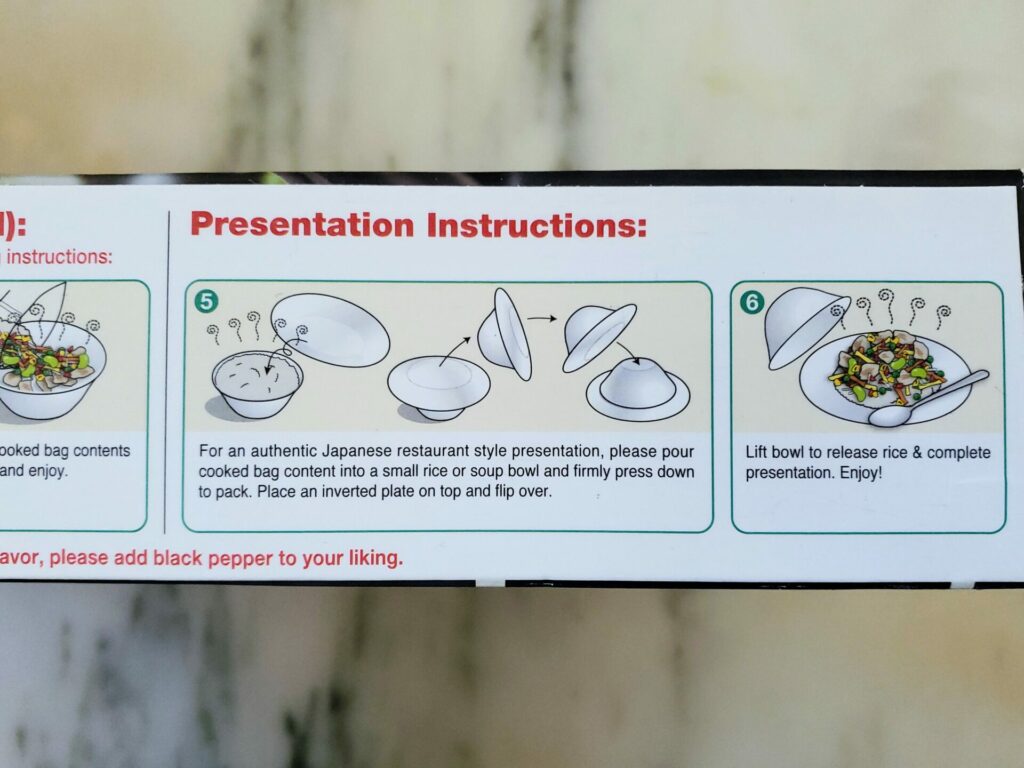 Costco Japanese Fried Rice Presenation Instructions