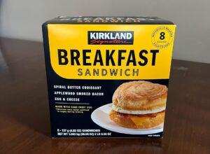 Kirkland Breakfast Sandwich packaging.